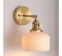 HAvern Aplique de pared Lámpara de pared de cerámica blanca moderna Aplique de pared ajustable Accesorio de iluminación con interruptor Pantalla acanalada nórdica Mesita de noche Luces de