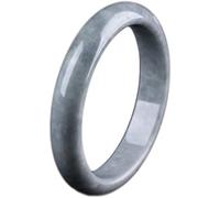 HAvern Brazalete de jade Brazalete de jade natural de temperamento simple, Brazalete de jade de ágata gris elegante dama china clásica, Para damas, con joyero, 56-64 mm (nulo 64 mm)