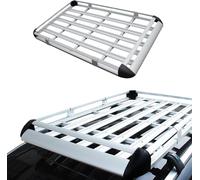 HAVERN Portaequipajes para Coche para Dodge RAM 1500 2011-2017, Cesta de Techo, Baca de Techo para Camping, Portaequipajes De Carga para Techo,Silver/B-1.3m/M