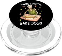 Having a Mental Bake Down Skeleton Funny Baker Meme Baking PopSockets PopGrip para MagSafe
