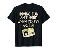 Having Fun Isn'T Hard When You've A Library Card Bibliophile Camiseta