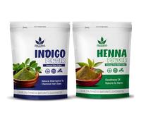 Havintha Natural Indigo Powder and Henna Powder Combo for Black Hair Colour (227g+227g)