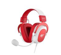 havit Auriculares HV-H2002d Rojo, Gamer, con micrófono, Altavoz de 53 mm, Enchufe de 3,5 mm: Compatible con Xbox One y PS4, HV-H2002d, Color Rojo y Blanco