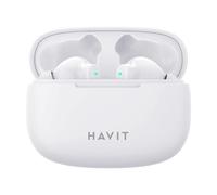 Havit Auriculares inalámbricos Bluetooth V5.1 con estéreo HiFi, graves profundos, controlador de 10 mm, micrófonos duales con ENC para llamadas claras, reproducción de 20 horas, control táctil