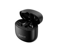Havit Auriculares inalámbricos con sonido estéreo, TWS, control táctil inteligente, 25 horas de reproducción, diseño cómodo, puerto de carga tipo C para PC iOS Android para llamadas de música y juegos