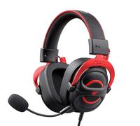 havit H2002E Pro - Auriculares para Juegos, Color Negro y Rojo, Altavoz de 60 mm, Conector de 3.5 mm, micrófono Desmontable