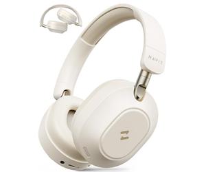 Havit NC01 - Auriculares con cancelación de ruido activa, diseño plegable, Bluetooth, 80 horas de reproducción, audio de alta resolución y ecualizador personalizado