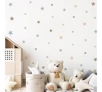 HAVLOC 3set/156 Uds Estrellas de Dibujos Animados Beige Pegatinas de Pared extraíbles calcomanías de Pared para guardería póster Impreso niños habitación de bebé decoración del hogar