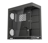HAVN HS 420 Dual Chamber ATX Mid Tower PC Carcasa negra | Diseño híbrido, espacio para ventiladores de 11 x 140 mm y soporte para 3 radiadores de 420 mm, gestión de cables SimpliCable, vidrio