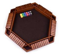 Havnidy Shut The Box - Juego de Mesa de Madera para 6 Jugadores, Juegos de Dados clásicos, Juego de Viaje, Juego de matemáticas de Madera Tradicional para Pubs, Grandes Juegos de Mesa para Todo el