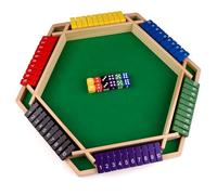 Havnidy Shut The Box - Juego de Mesa de Madera para 6 Jugadores, Juegos de Dados clásicos, Juego de Viaje, Juego de matemáticas de Madera Tradicional para Pubs, Grandes Juegos de Mesa para Todo el