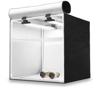 HAVOX Lightbox HPB-40D - 2 Paneles Inclinados - 40x40x40cm - Caja de Luz LED 5500K 13000lm - Mini Estudio Portátil para Packshot, Joyería, Accesorios, E-Commerce - Fondo Blanco Profesional