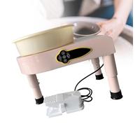 HAVVMK Torno eléctrico de cerámica de 25 cm y 350 W, máquina para Dar Forma a la cerámica, máquina para Dar Forma a la cerámica de Alta Resistencia, Torno para hilar Arcilla (Rosa B)