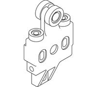 HAWA Multifold 30 - Unidad de almacenamiento con ruedas (puerta corredera) con 2 ruedas guías