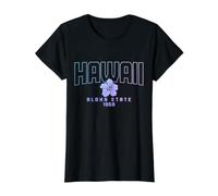 Hawái Aloha State Hibiscus Surf Surfer Maui Kauai Hawaiano Camiseta gráfica económica, Mujer, Negro, XS