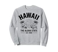 Hawái Aloha State Volcán Tortuga Marina Hibisco Est 1959 Sudadera