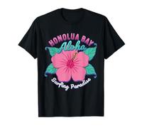 Hawái Honolua Maui Surfers Paradise Surfing Hibiscus Camiseta