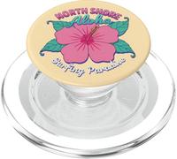 Hawái North Shore Surfers Paradise surfeando Flores de Hibisco PopSockets PopGrip para MagSafe