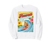 Hawaiano Hibisco Plumeria Flor Hawaii Maui Aloha Surfer Sudadera