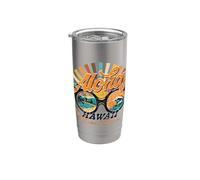 Hawaii Aloha Beach Travel Souvenir 1976 Vintage Birthday Mom Vaso térmico de acero inoxidable de doble pared