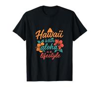 Hawaii Aloha Lifestyle Tabla de Surf de Hibisco Tropical Camiseta