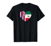 Hawaii and Mexico Flags: Heart Shaped Unity Camiseta