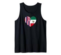 Hawaii and Mexico Flags: Heart Shaped Unity Camiseta sin Mangas