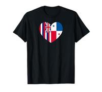 Hawaii and Panama Flags: Heart Shaped Unity Camiseta