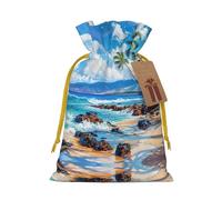 Hawaii Beach - Bolsa con cordón para regalos, bolsas de regalo adorables reutilizables, perfectas para joyas y mucho más