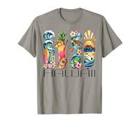Hawaii, diseño de Estilo Acuarela, Isla, Camiseta de Tortuga, Surf Camiseta