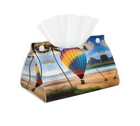 Hawaii - Funda rectangular para caja de pañuelos con estampado de globo aerostático, organizador de papel, para baño, decoración