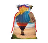 Hawaii Hot Air Balloon Print - Bolsas de regalo con cordón, bolsas de vacaciones, bolsas de golosinas, bolsas de regalo de Navidad