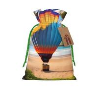 Hawaii Hot Air Balloon Print - Bolsas de regalo con cordón, bolsas de vacaciones, bolsas de golosinas, bolsas de regalo de Navidad