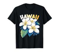 Hawaii Plumeria Frangipani Flower Maui Kauai Aloha Surfer Camiseta