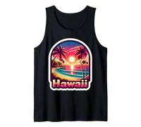 Hawaii Puesta Del Sol Playa Vacaciones De Verano Isla De Camiseta sin Mangas