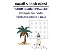 Hawaii & Rhode Island Word Search Puzzle Book: Word Searches with Easy to Read Print about Hawaii & Rhode Island, Cities, Rivers, Islands, Governors ... Gift for Holidays, Vacations, and Free Times