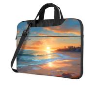 Hawaii Sea Beach - Bolsa para laptop de 15.6 pulgadas, funda para laptop con correa para el hombro, funda protectora portátil a prueba de golpes para computadora portátil para mujeres y hombres