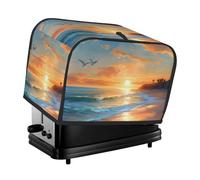 Hawaii Sea Beach - Cubierta para tostadora de 2 rebanadas, tostadora de atardecer y océano, acogedora con bolsillo, resistente a las manchas, a prueba de polvo, protector de electrodomésticos pequeños