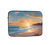 Hawaii Sea Beach - Funda para portátil de 13 pulgadas, diseño de atardecer y océano, para mujeres y hombres, resistente al agua, bolsa de transporte para computadora de negocios, a prueba de golpes