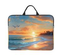 Hawaii Sea Beach - Funda para portátil de 14 pulgadas, diseño de atardecer y océano, para mujeres y hombres, resistente al agua, bolsa de transporte para computadora de negocios, a prueba de golpes