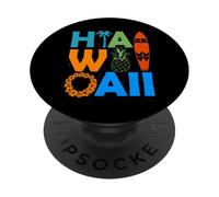 Hawaii Souvenir Surfing Holiday Piña Hawaii PopSockets PopGrip Adhesivo