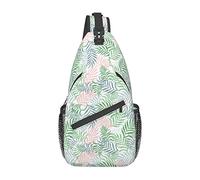 Hawaii Tropical Leaves Sling Bag para Mujeres Hombres Crossbody Sling Mochila Bolso de Hombro Bolsa de Pecho para Viajes