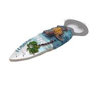Hawaii USA 3D Nevera Imán Abridor de botellas Regalo de recuerdo, Decoración del hogar y la cocina Etiqueta magnética Hawaii America Refrigerator Magnet Collection