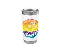 Hawaii Vintage Sunset Surfer Souvenir Vaso térmico de acero inoxidable de doble pared