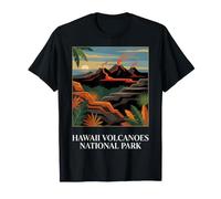 Hawaii Volcanoes National Park Lava Paisaje Retro Diseño Camiseta