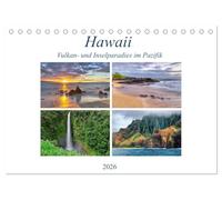 Hawaii - Vulkan- und Inselparadies im Pazifik (Tischkalender 2026 DIN A5 quer), CALVENDO Monatskalender: Bilderreise über die Hawaii Inseln Kauai, Maui, Oahu und Big Island