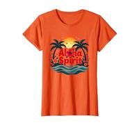 Hawaiian Aloha Spirit Tropical Paradise para Hombre Camiseta, Mujer, Naranja, M
