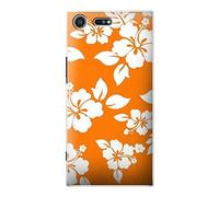 Hawaiian Hibiscus Orange Pattern Funda Carcasa Case para Sony Xperia XZ Premium