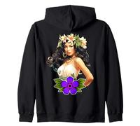 Hawaiian Hula Girl x Pretty Girl Acuarela Sudadera con Capucha