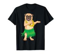 Hawaiian Pug Aloha Dog Tropical Hula Skirt Summer Dance Camiseta